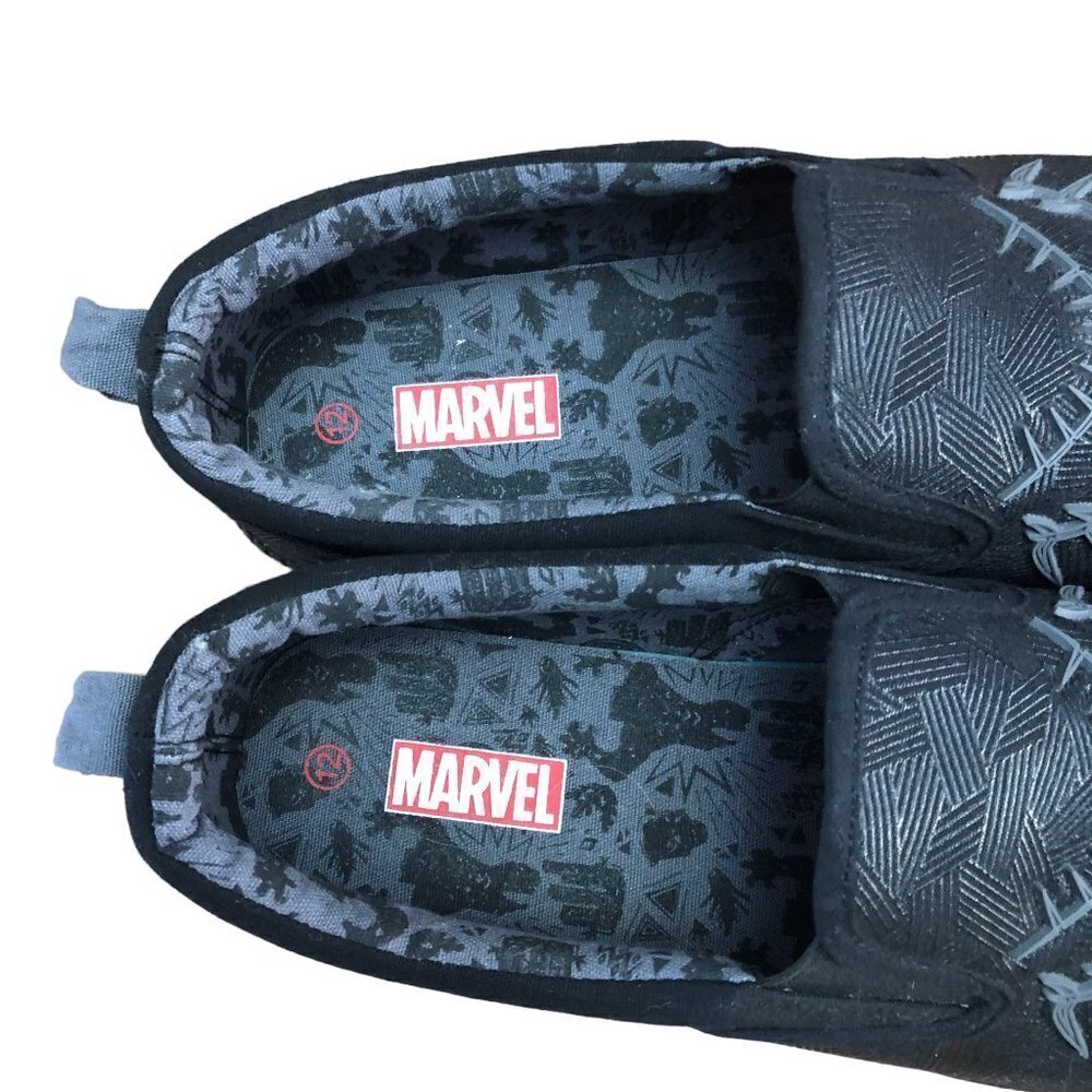 Marvel Black Panther Sneakers Low Top Slip On Black Athleisure Mens 12 - Picture 8 of 10